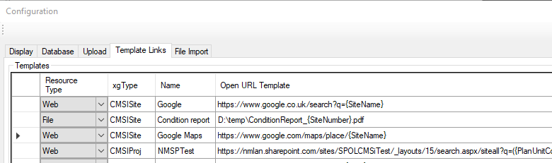 Example configuration